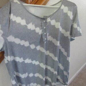 Shirts (two), Size 18, 1-gray 1-blue,  Unworn